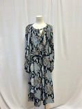 Proenza Schouler Black Snake Print Wrap Dress