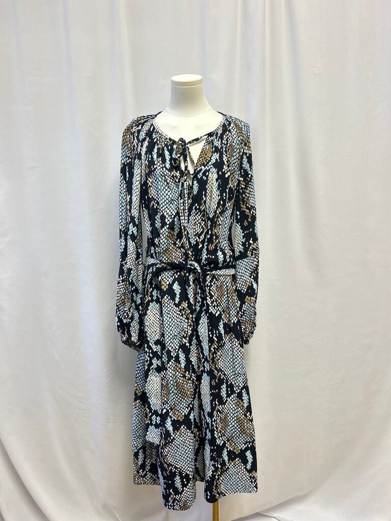 Proenza Schouler Black Snake Print Wrap Dress