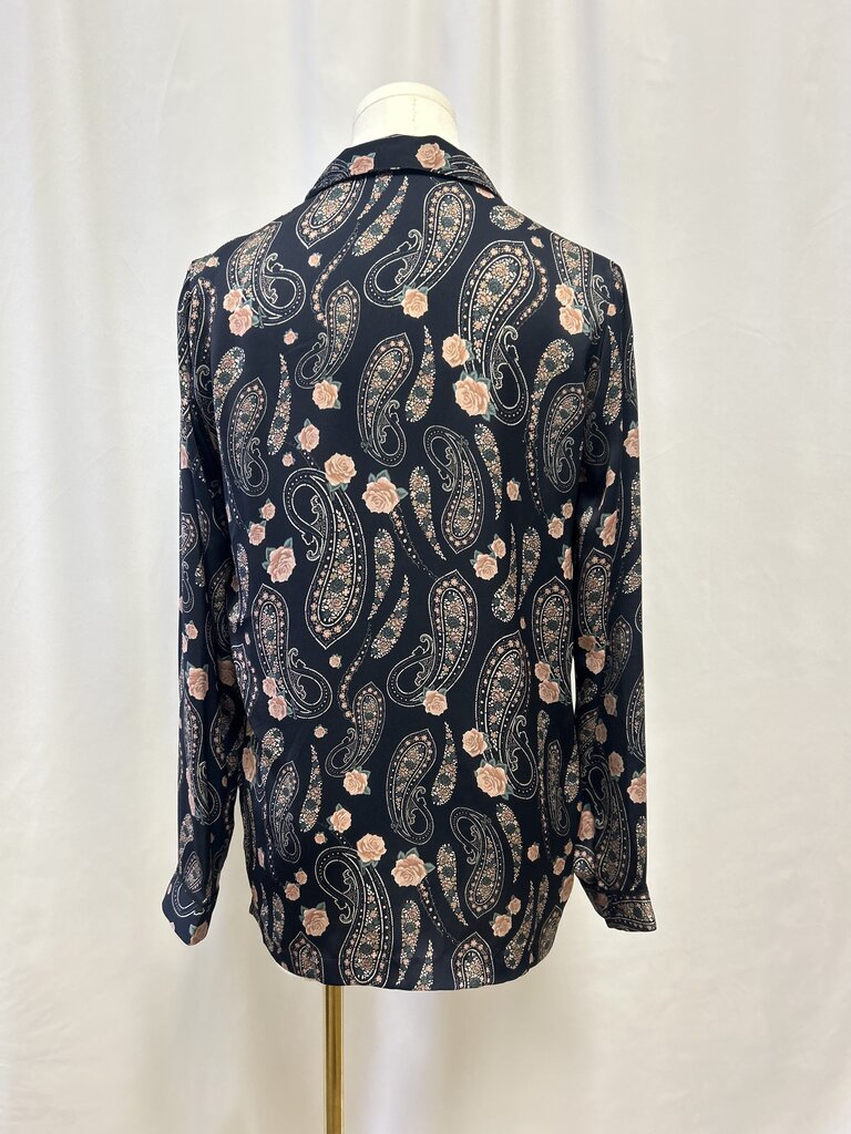 The Kooples Blue Paisley Pajama Top NWT