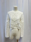 ba&sh White Crochet Top