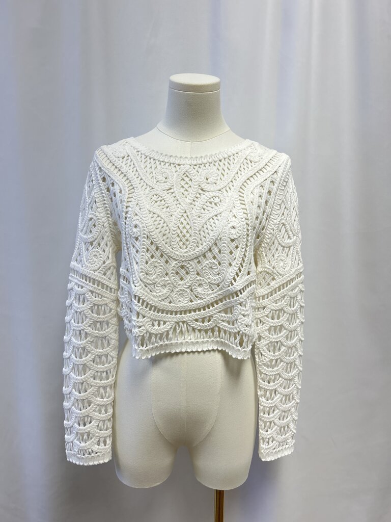 ba&sh White Crochet Top