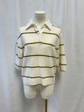 Dorothee Schumacher Ivory Striped Polo Sweater