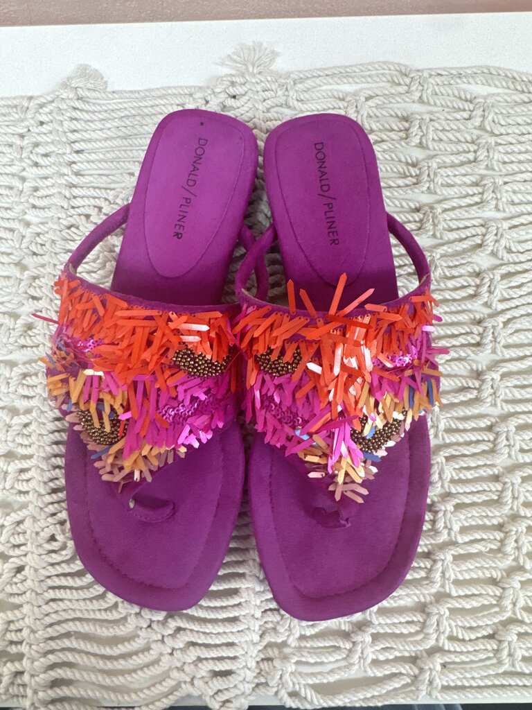 Donald Pliner Plum Embellished Sandal