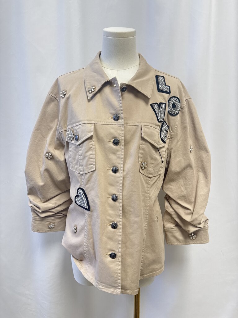 Cinq a Sept Khaki Scrunched Canyon Jacket