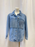 Rails Denim Fringe Jacket NWT