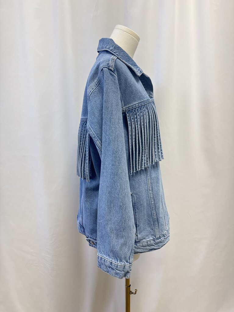 Rails Denim Fringe Jacket NWT