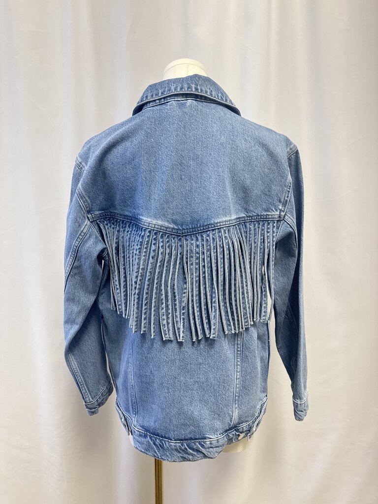 Rails Denim Fringe Jacket NWT