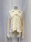 Pilcro Ecru Ruffle Top