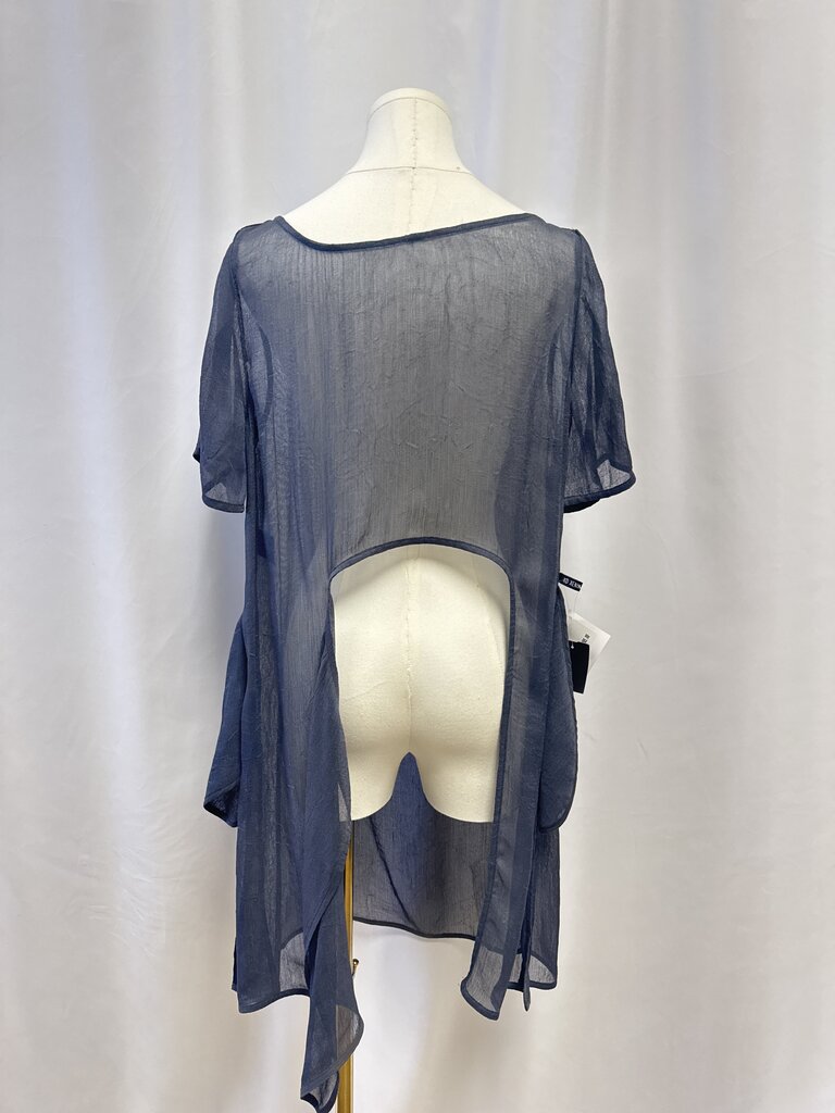 XD Xenia Designs Grey Sheer Tunic NWT