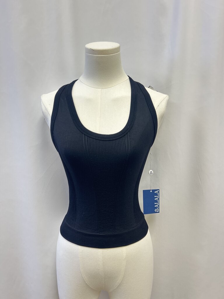 Alala Black Ribbed Sports Bra NWT