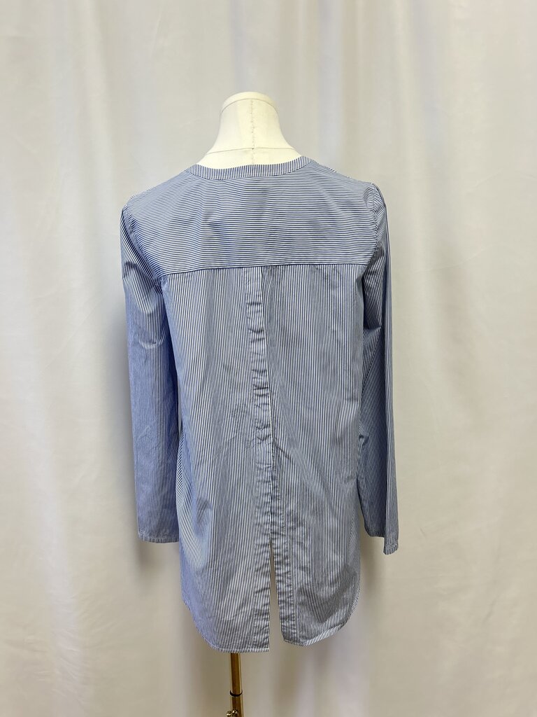 Theory Blue Striped Henley