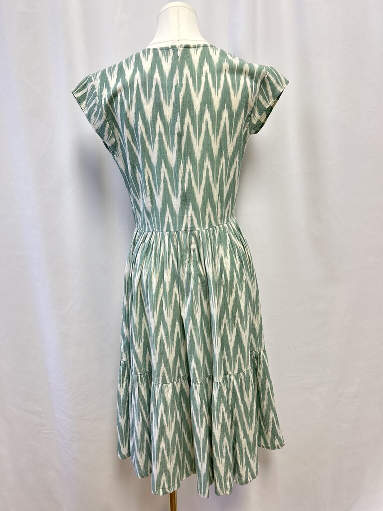 Oliphant Green Ikat Maxi Dress