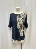 Karen Millen Black Cheetah Tee