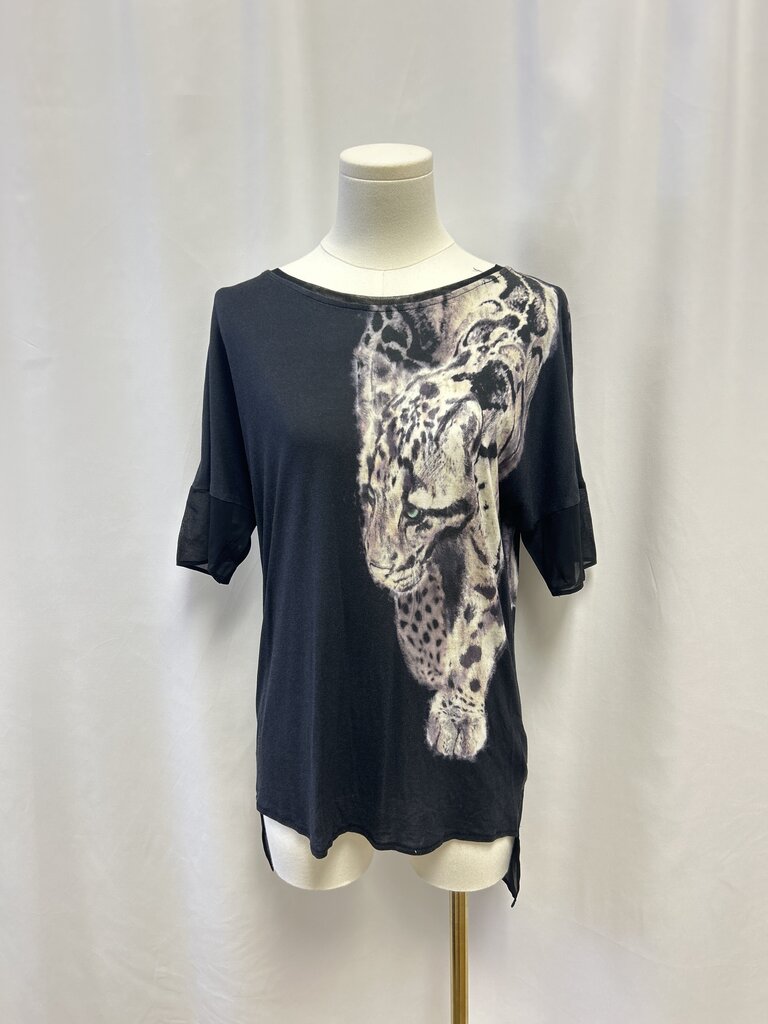 Karen Millen Black Cheetah Tee