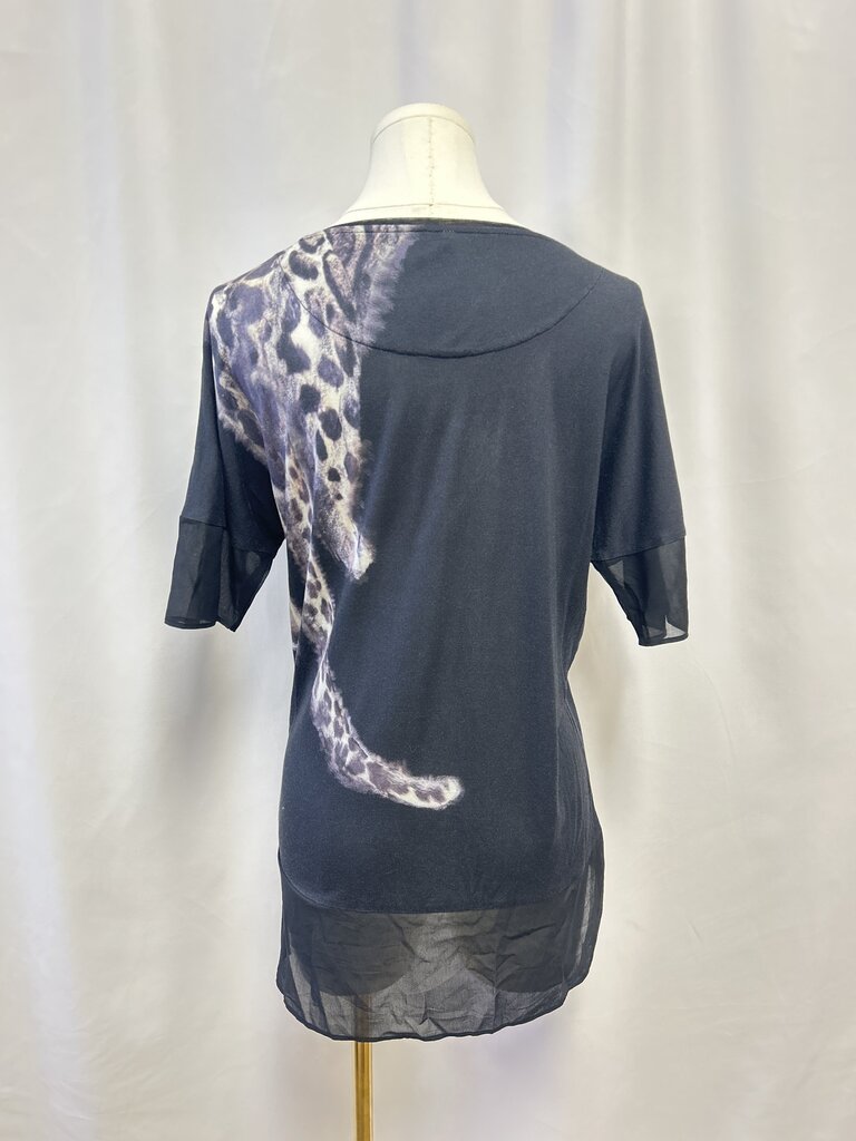 Karen Millen Black Cheetah Tee