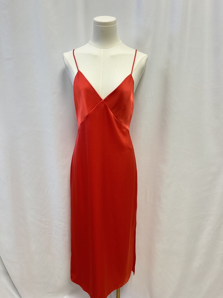 alice + olivia Red Satin Slip Dress NWT
