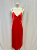 alice + olivia Red Satin Slip Dress NWT