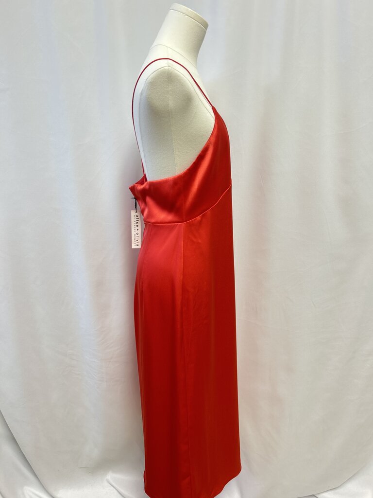 alice + olivia Red Satin Slip Dress NWT