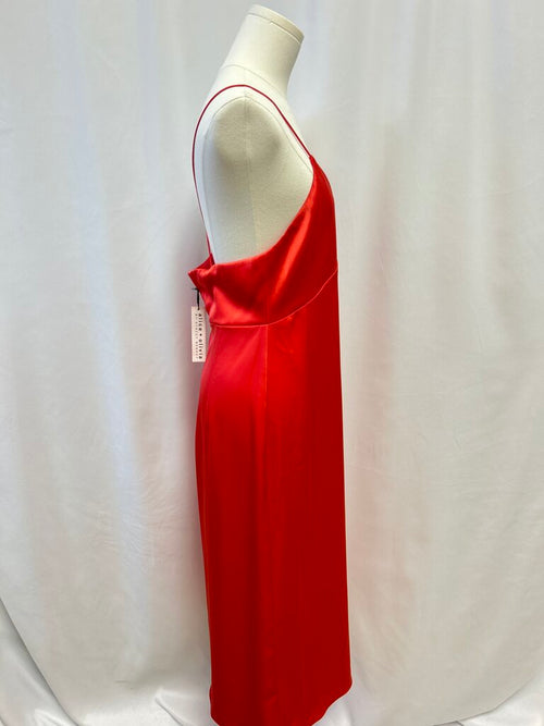 alice + olivia Red Satin Slip Dress NWT