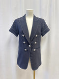 Veronica Beard Blue Short Sleeve Blazer