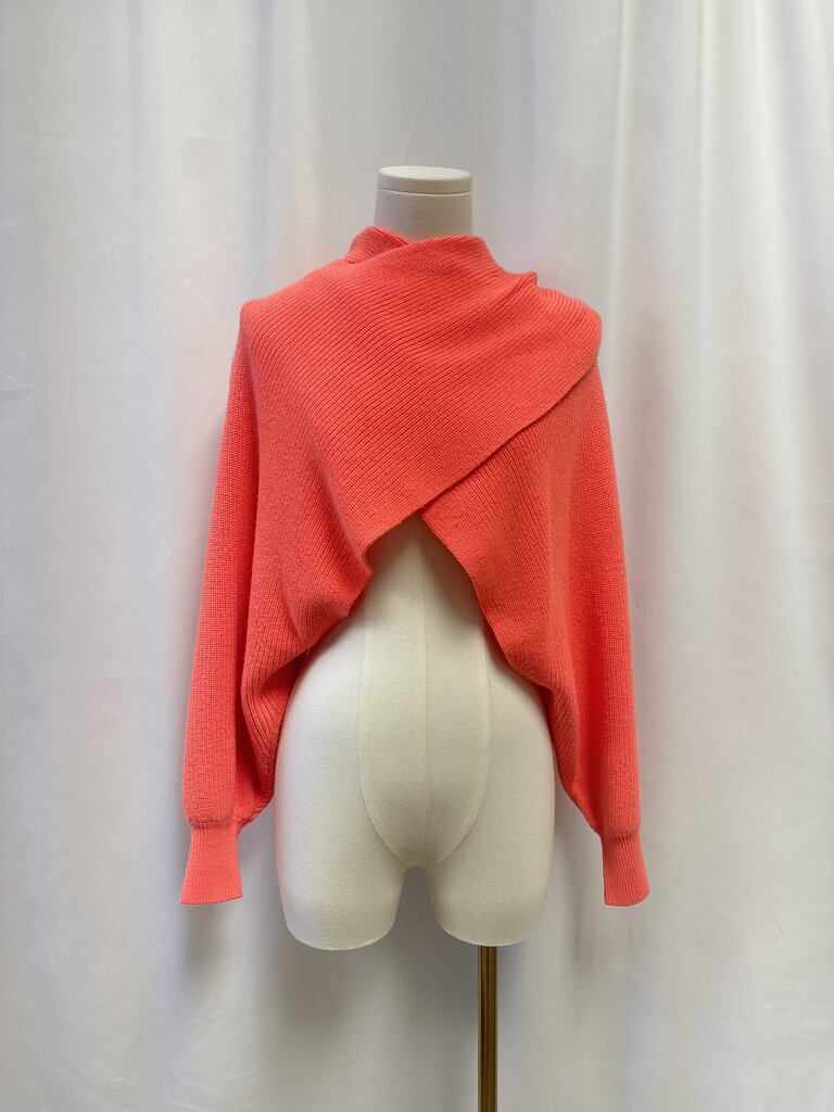Alice + Olivia Coral Wrap Sweater