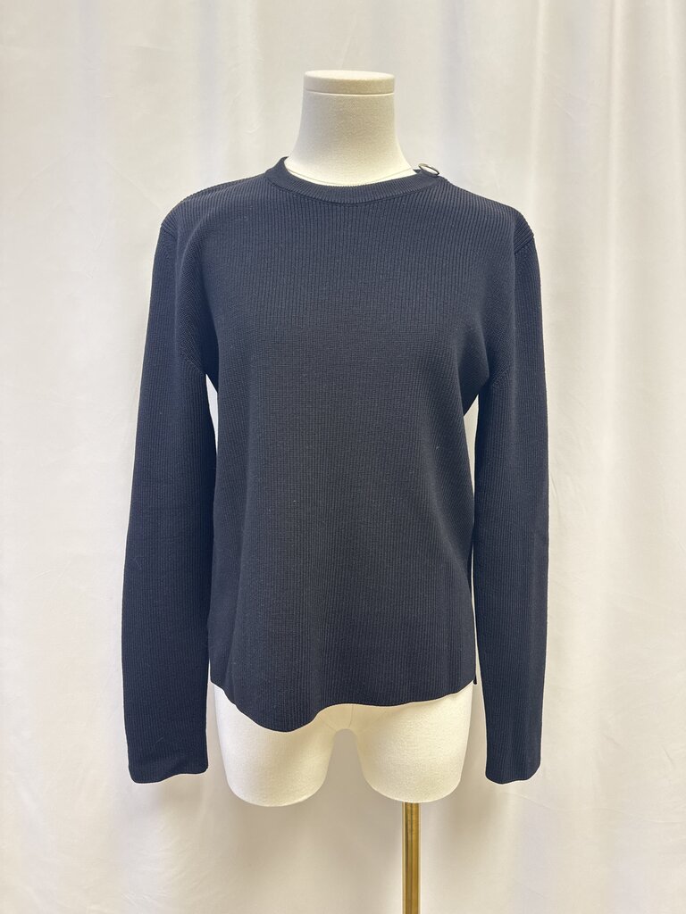 Celine Black Ribbed Sweater