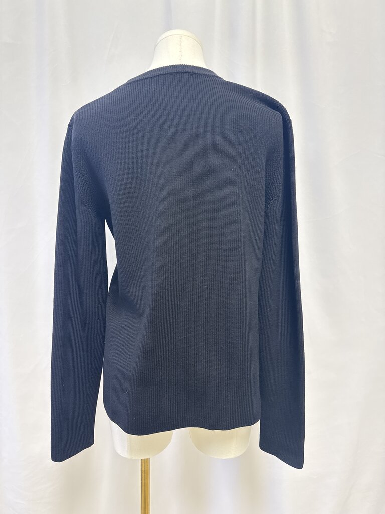 Celine Black Ribbed Sweater