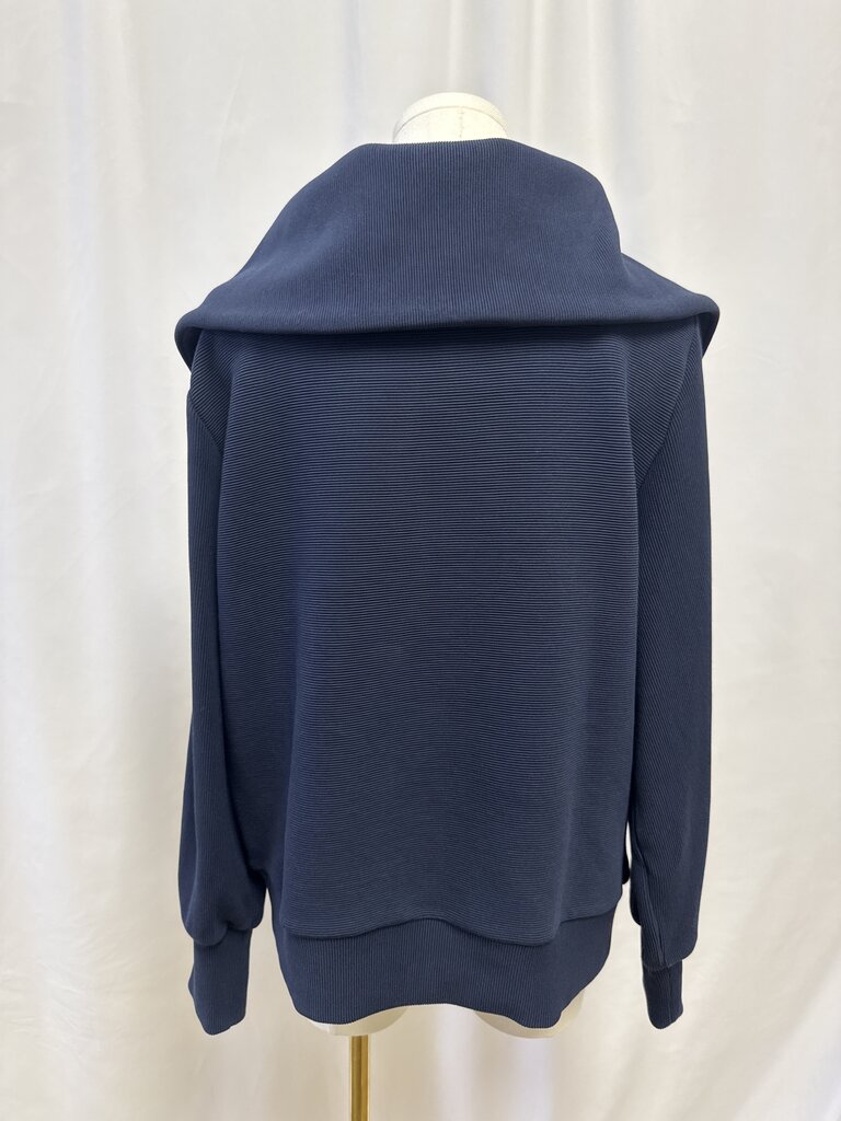 Varley Navy Ribbed Half Zip