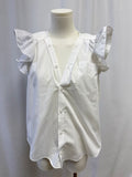 KMJ White Ruffle Top