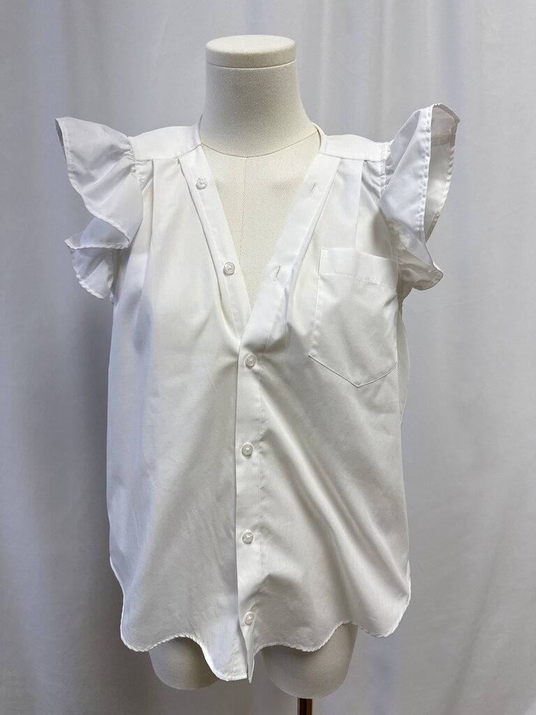 KMJ White Ruffle Top