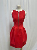 Alaia Red Zip Up Dress
