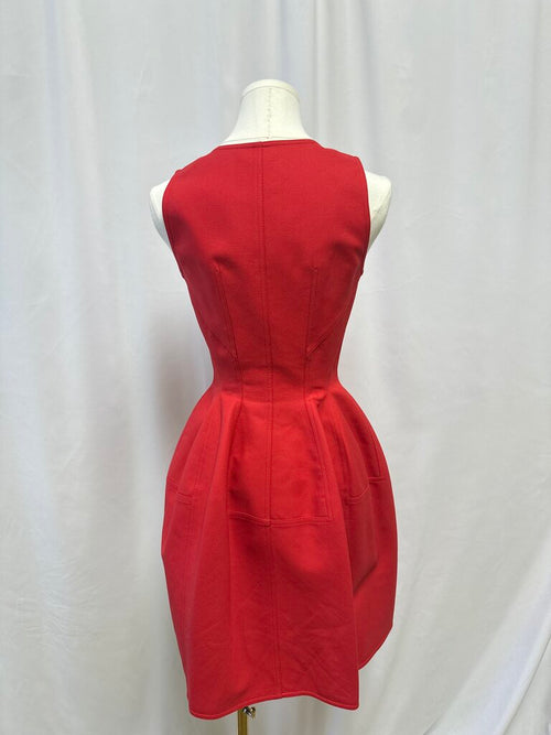Alaia Red Zip Up Dress