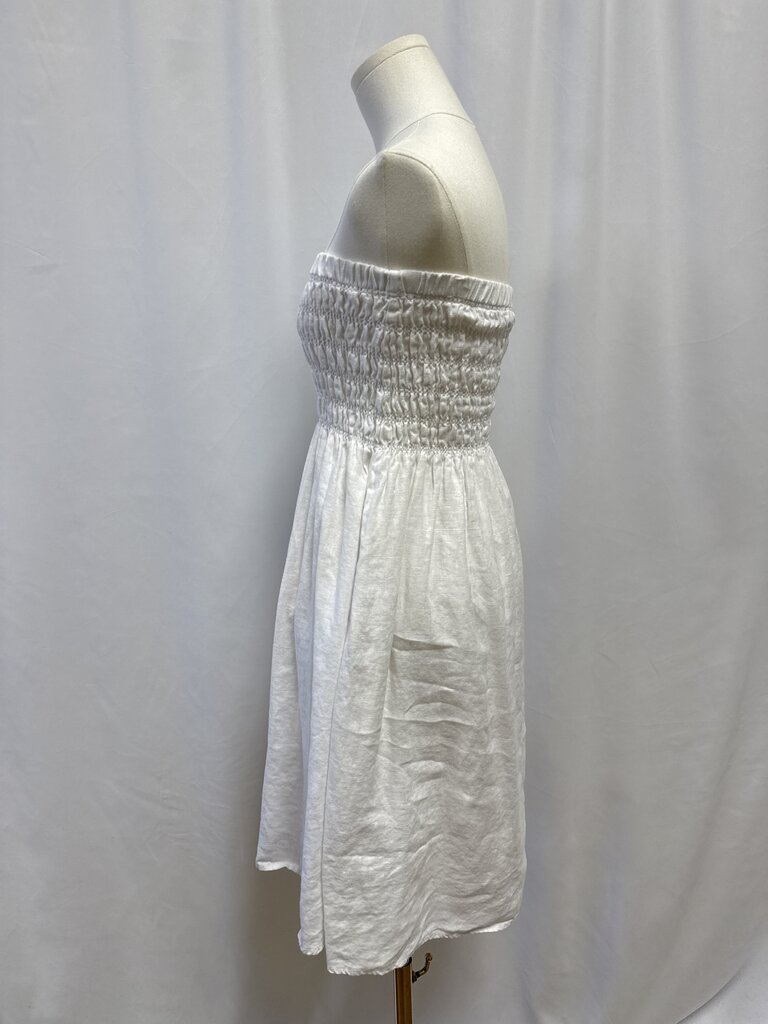 Rails White Smocked Linen Mini Dress/Skirt