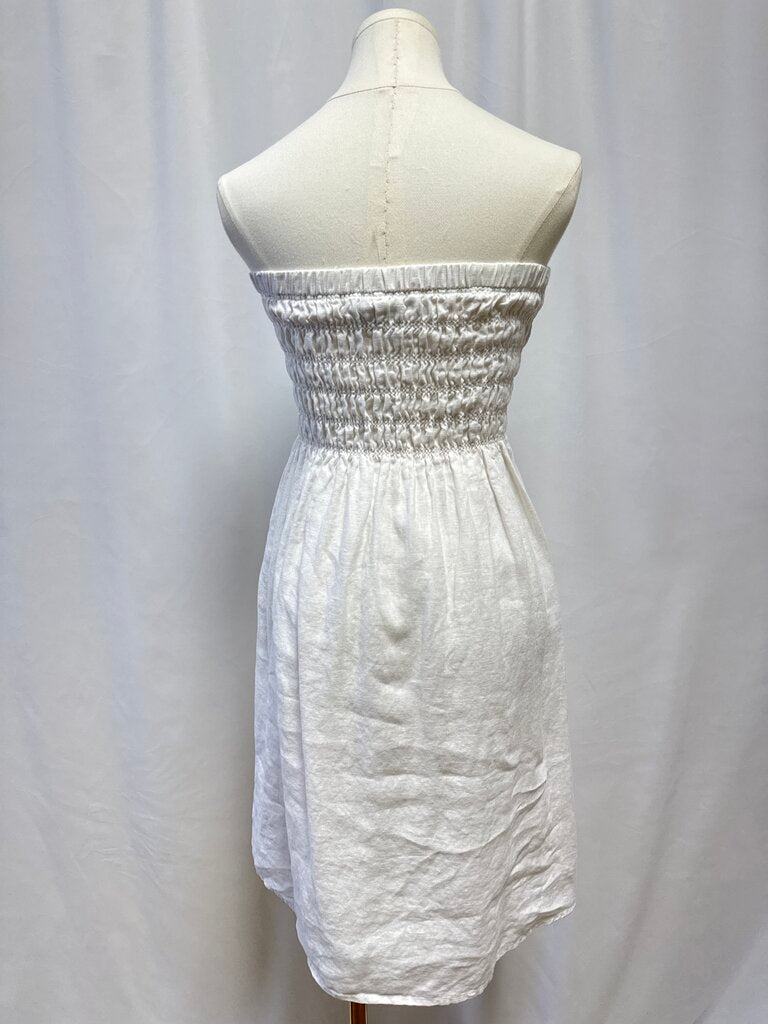 Rails White Smocked Linen Mini Dress/Skirt