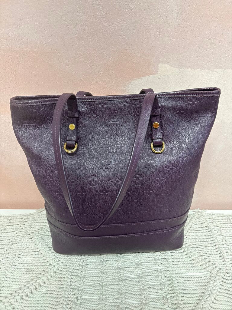 Louis Vuitton Aubergine Empreinte Citadine Tote MM '13 w/Box