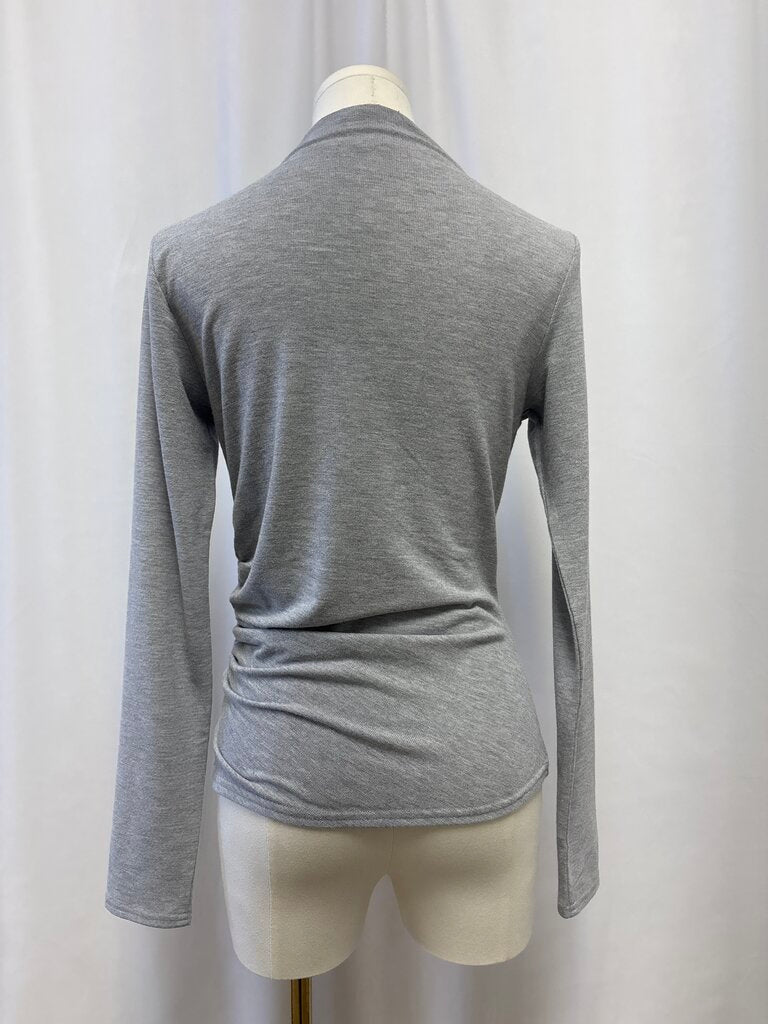 Rails Grey Mock Neck Ruched Top