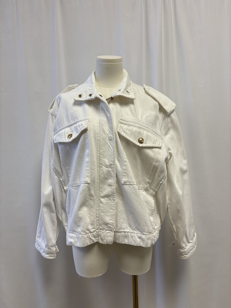 Anine Bing White Denim Jacket NWT