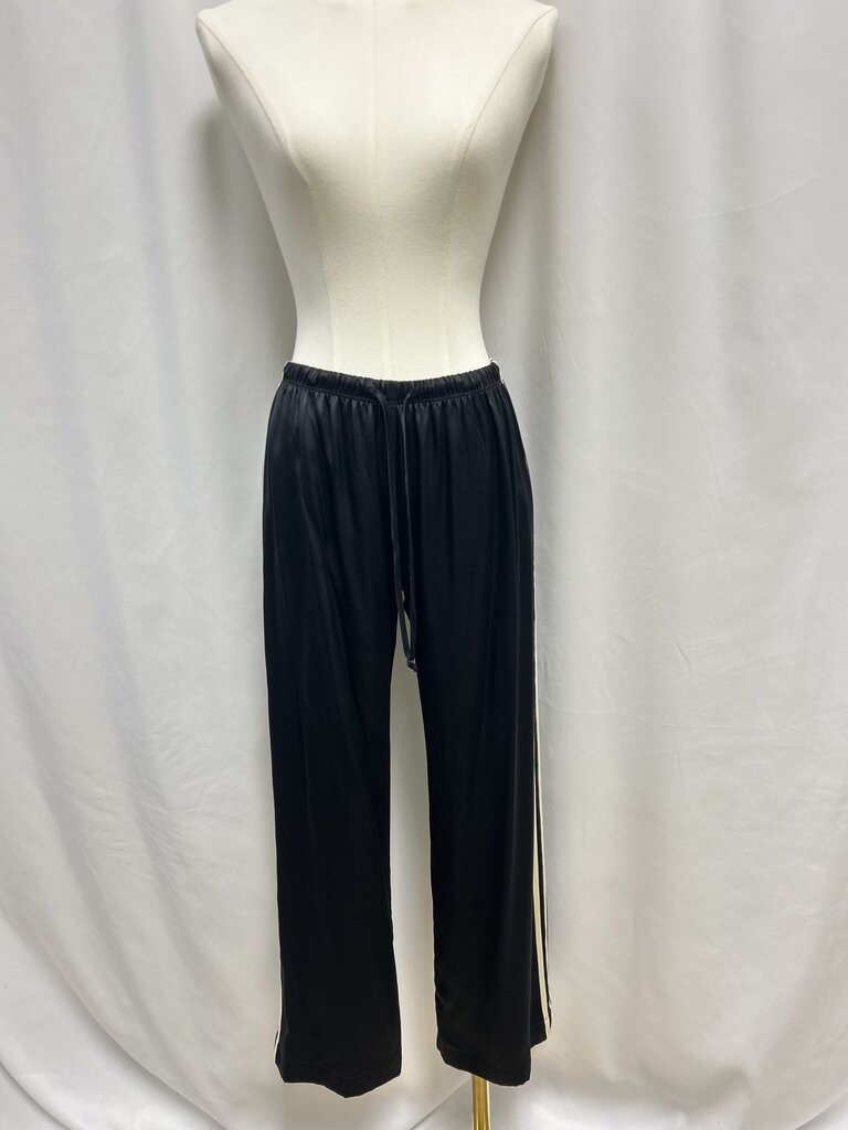 Donni Black Silk Side Stripe Jogger NWT