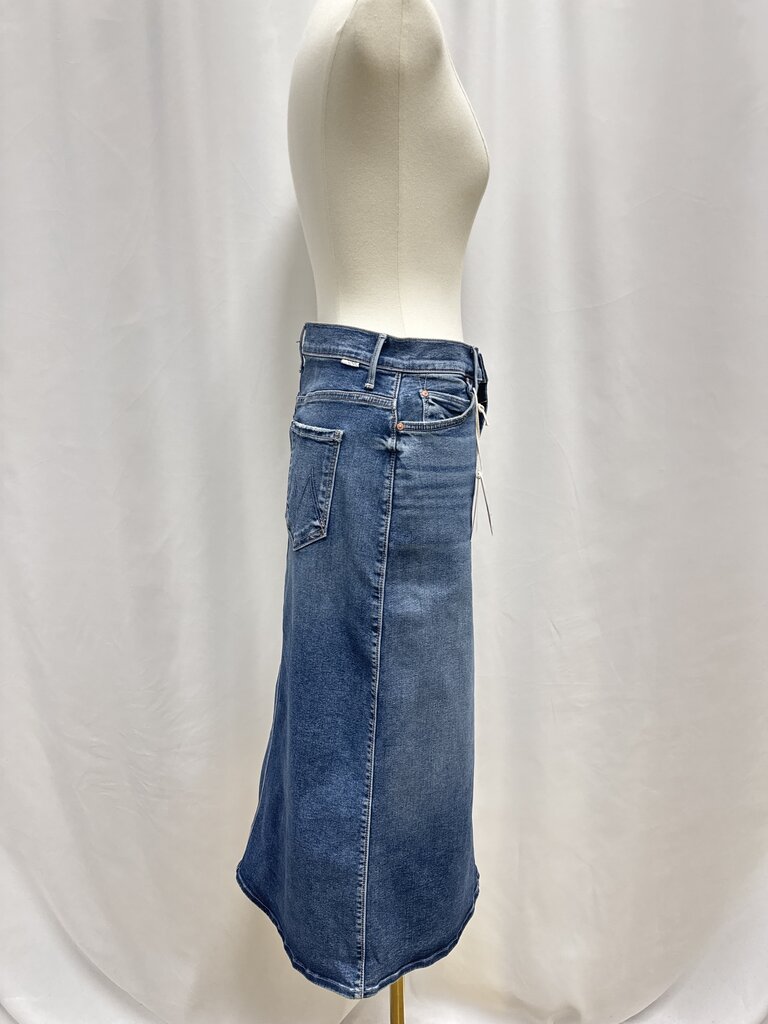 Mother Blue Denim Midi Skirt NWT