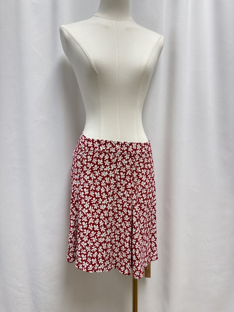 Reformation Red Floral Mini Skirt