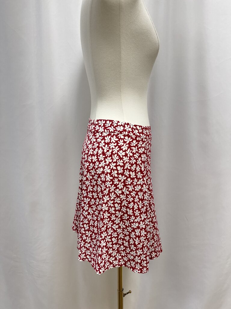 Reformation Red Floral Mini Skirt