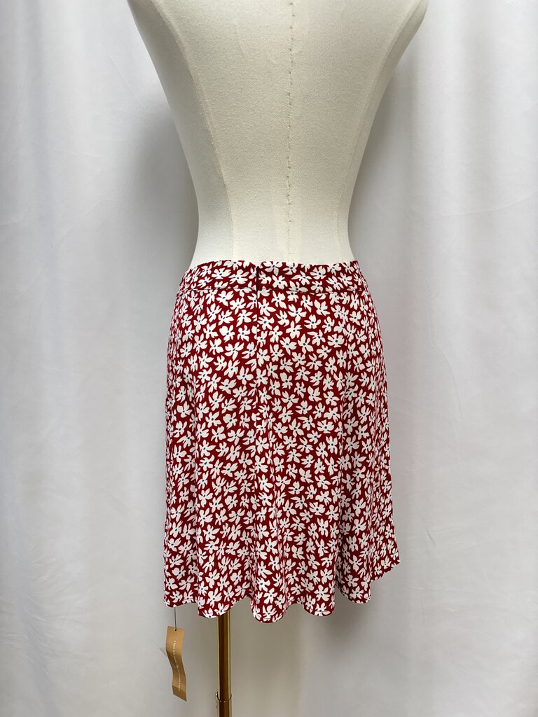 Reformation Red Floral Mini Skirt