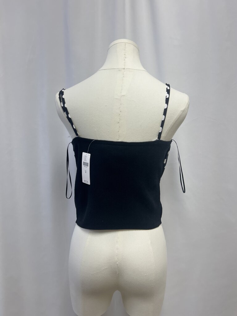 Dolan Black and White Polka Dot Tank NWT