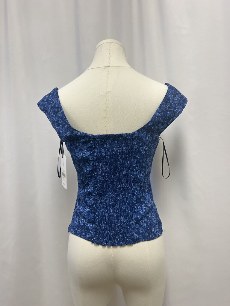 Reformation Blue Rose Smocked Tank NWT
