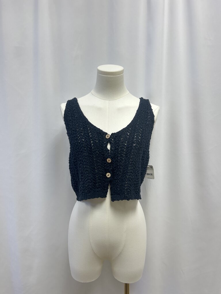 Free People Black Knit Tank NWT