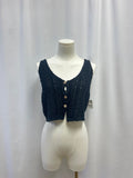Free People Black Knit Tank NWT