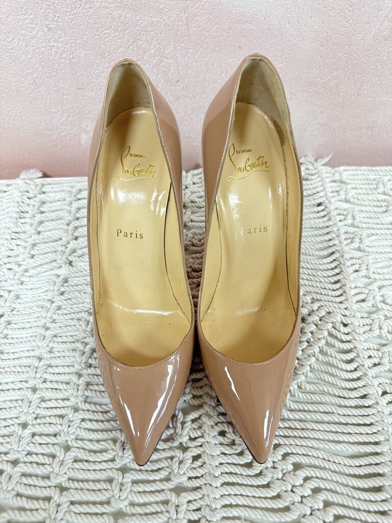Louboutin Nude Patent Heel