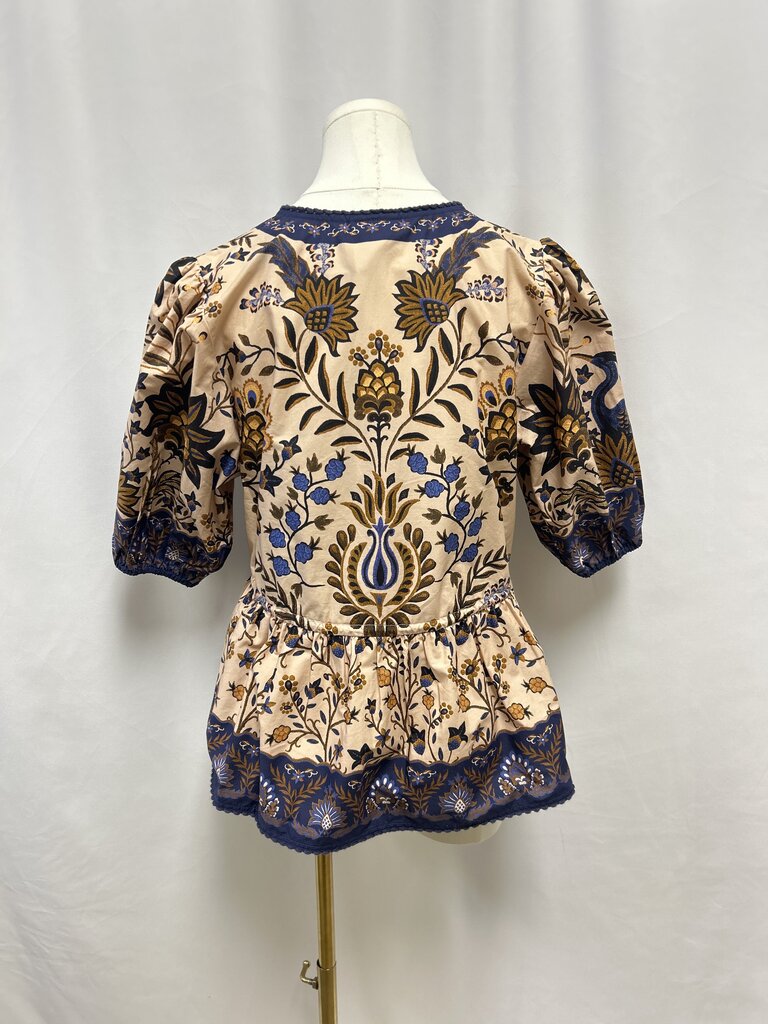 Farm Rio Blush Floral Blouse NWT