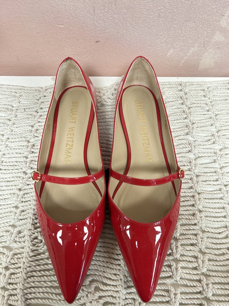 Stuart Weitzman Red Patent Flat