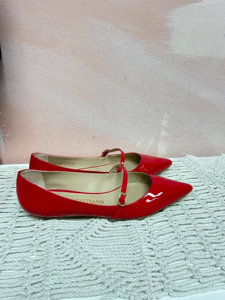Stuart Weitzman Red Patent Flat